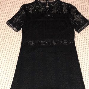 Lace black cocktail dress